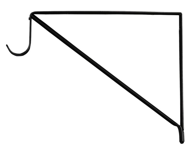 Harrier Hardware Premium Heavy Duty Closet Shelf and Rod Bracket, Black, 3-Pack - Image 5